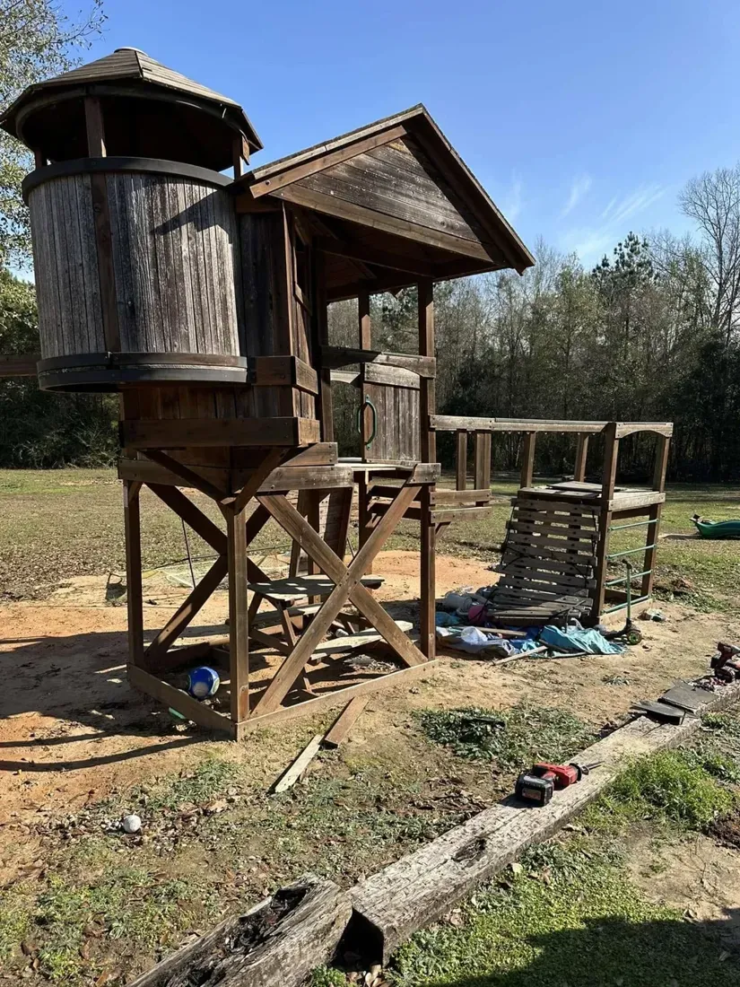 Playset Removal — before