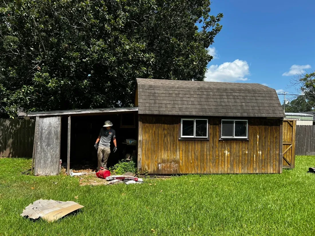 Shed Demolition & Removal — before