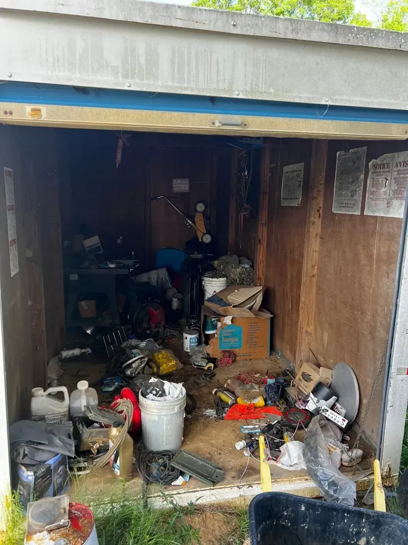 Storage Shed Cleanout — before